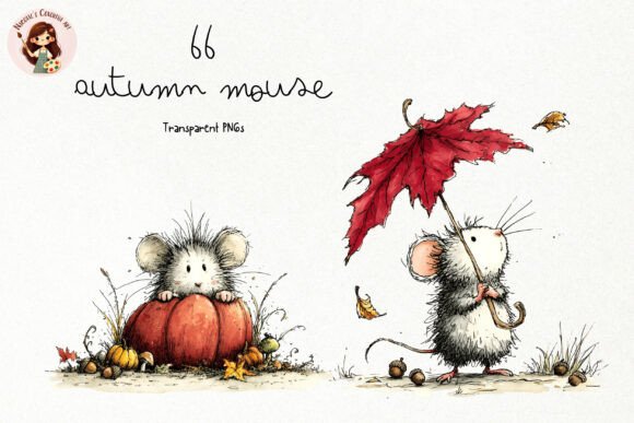 Download Cute Autumn Harvest Mouse PNG Clipart - Premium Resources